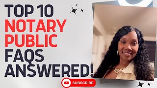 Top 10 FAQs about being a Notary Public notarypublic entrepreneur [upl. by Yrebmik]