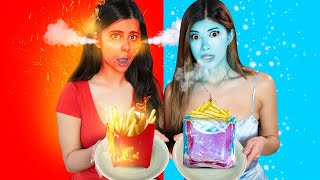 BURNING HOT vs FREEZING COLD Food Challenge [upl. by Blanchette]