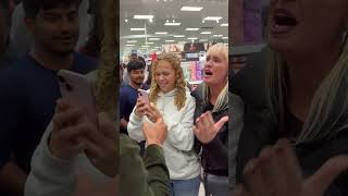 Surprised holiday shoppers in a New Jersey Target [upl. by Cacka]