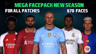 PES2017  NEW MEGA FACEPACK NEW SEASON FOR ALL PATCHES [upl. by Nnylarat]