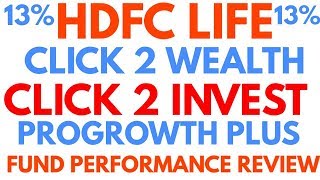 Hdfc life click 2 wealth invest amp progrowth plus fund review [upl. by Anaerdna]