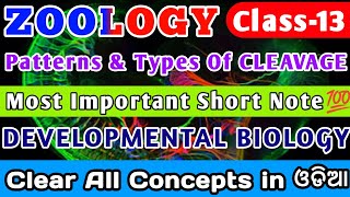 🟥Patterns amp Types OF CLEAVAGE DEVELOPMENTAL BIOLOGYCONCEPT CLEAR 💯 ByPratikshya Mishra [upl. by Paulina]