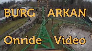 Burg Arkan Achterbahn  Schloss Dankern POV Onride 16 March 2018 [upl. by Nwahsram]