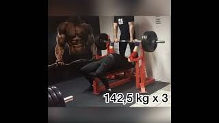 Bench press Yuri Emelkin 1425 kg [upl. by Ladnik]