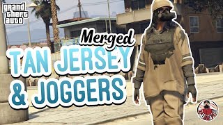 PATCHED GTA5  Tan Jersey amp Tan Joggers wLong Sleeve Shirt Female Component Outfits [upl. by Trimble]