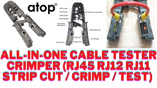 AllinOne Cable Tester Crimper RJ45 RJ12 RJ11 Strip  Cut  Crimp  Test N5684CR  Product Plus [upl. by Diarmuid]