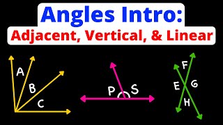 Intro to Adjacent Angles Vertical Angles amp Linear Pairs  Geometry  Eat Pi [upl. by Willing]