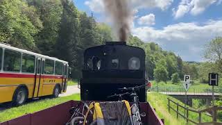 Härtsfeldbahn Mitfahrt Neresheim  Katzenstein 09052024 [upl. by Aynatal898]