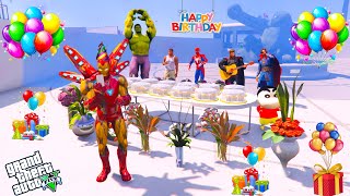 IronMan Birthday Celebration in GTA 5 Hindi  Franklin Celebrating IronMan Birthday  GTA 5 AVENGERS [upl. by Ayrad]