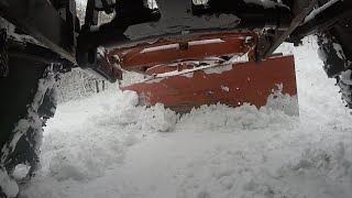 More snowwith my rear blade and Valtra Valmet [upl. by Ahteres506]