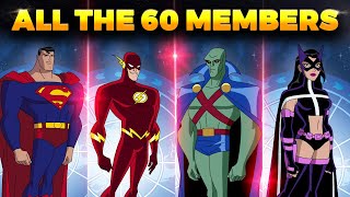 Justice League Unlimited  All The 60 Members In Alphabetical Order [upl. by Ferdinana]