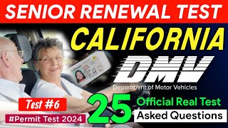 California DMV Senior Written Test 2024  DMV Written Test California [upl. by Ttenaej]