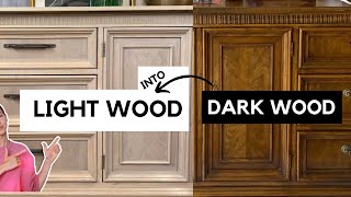 IM IN LOVE WITH A STRIPPER  How to turn dark furniture into light wood [upl. by Arrad]