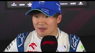 Yuki Tsunoda post race interview  lap 1 crash in Mexico Grand Prix 2024 [upl. by Maril]