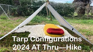 Tarp Configurations  2024 AT ThruHike [upl. by Gord]