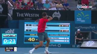 ATP Sydney Final 2014  Juan Martin del Potro 1 vs Bernard Tomic HD 720p [upl. by Aracot784]