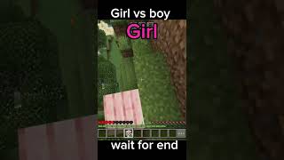 Girl vs boy minecraft mlg shortsfeed minecraft minecraftanimeclips gaming minecraftanime [upl. by Acnaiv609]