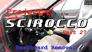 1985 VW Scirocco Mk2  Part 27  Dashboard Removal [upl. by Adnamaa]