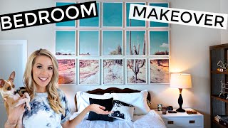 COMPLETE BEDROOM MAKEOVER  Before After amp Everything Between  LeighAnnSays [upl. by Gimble880]