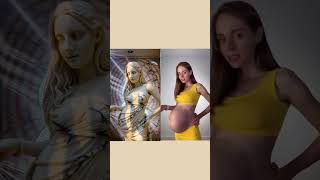 Baby Mama Dance Statue  Before and After Pregnancy TikTok Shorts by Anna Kova [upl. by Bella]