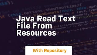 java read text file from resources [upl. by Aicercal835]