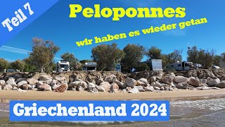 Vlog7 Griechenland mit dem Wohnmobil Peloponnes  Hafen von Kilini  Rollertouren Traumstrand usw [upl. by Avrit]