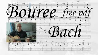 Bach – Bouree with new variations 🎸 Classical Guitar Tutorial 🎸 TABS  PDF [upl. by Halford]