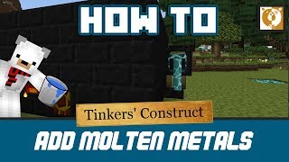 Minecraft  How to add molten metals to a smeltery Tinkers Construct 1710  Bear Games How To [upl. by Earvin612]