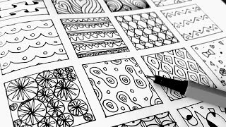 DOODLE PATTERNS Part 4  Mandala Zentangle Speed Art Time Lapse Drawing Doodling [upl. by Dviad]