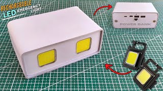 How to make rechargeable emergency led light plus power bank [upl. by Olen]