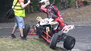 CRAZY Quad Going SIDEWAYS on Hillclimb  CLOSE CALL [upl. by Releyks]