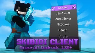 Best 12141 Minecraft Bedrock Hacked Client  Skibidi Client Showcase [upl. by Aninahs]