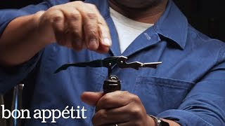 How To Open Wine Like A Pro Use A Wine Key  Bon Appétit [upl. by Cochrane]