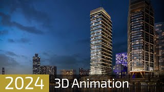 Reportage Tower  3D Animation Walkthrough [upl. by Ahtelra75]