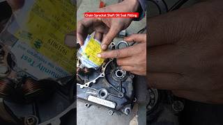 Chain Sprocket Shaft Oil Seal Fitting bike shorts video [upl. by Lodi]