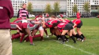 Bates Womens Rugby vs MIT one of many scrums [upl. by Vergil]