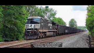 NS Norfolk Southern 4719 AC44C6M GE Loco NB Coal Sandusky District Bellevue OH 724 Train Video [upl. by Tirrej]