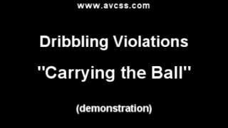 Carrying the Ball Violation Example in Youth Basketball [upl. by Catlee]