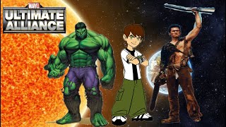 Ultimate Alliance gameplay Ben10Ash Williams and Hulk in Skrullworld [upl. by Jordon]