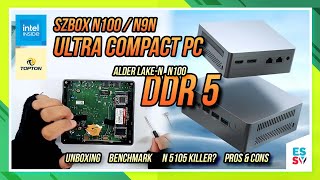 Budget DDR5 Mini PC  Topton SZBOX N100  N9N  Alder lakeN  Benchmark RIP N5105 [upl. by Constancy]