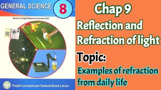 Class 8 science chap 9  Examples of Refraction from daily life  Snc new book [upl. by Bartholomeus]