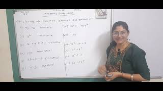 Class 7 Maths  Algebraic Expressions  Ex 101 Q5  MonomialBinomialTrinomial Divya bhargava [upl. by Ynnor]