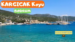 Bodrum KARGICAK KOYU ve Ücretsiz KAMP ALANI  Bodrum Plajları [upl. by Decato]