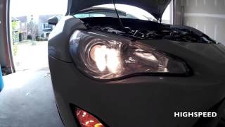 Scion FRS  Toyota GT86 LED HID Lights Conversion Installation Tutorial Subaru BRZ [upl. by Greenwood]