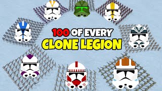 100 of EVERY Clone Legion BATTLE ROYALE  Men of War Star Wars Mod Battle Simulator [upl. by Leese]