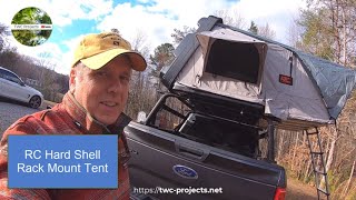 105Rough Country Hard Shell Roof Top Tent Install amp1st Impression [upl. by Spevek]