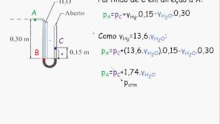 EXERCÃCIO  Bernoulli e Manometria 22 ago 2014 [upl. by Bollinger]