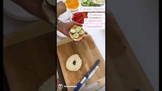 Bagel Sandwich Recipe🍩 [upl. by Inattyrb]