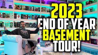 End of Year BASEMENT TOUR 2023  Omnibus Library  Statue Display  Home Arcade [upl. by Speroni]