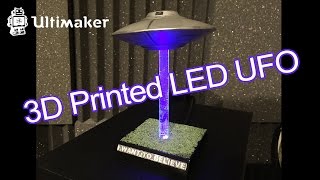 Ultimaker 2 3D Printed LED UFO Display Model [upl. by Geirk]